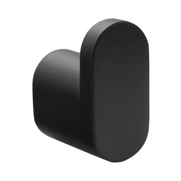 Matne čierny nástenný mosadzný háčik Flori – Sapho