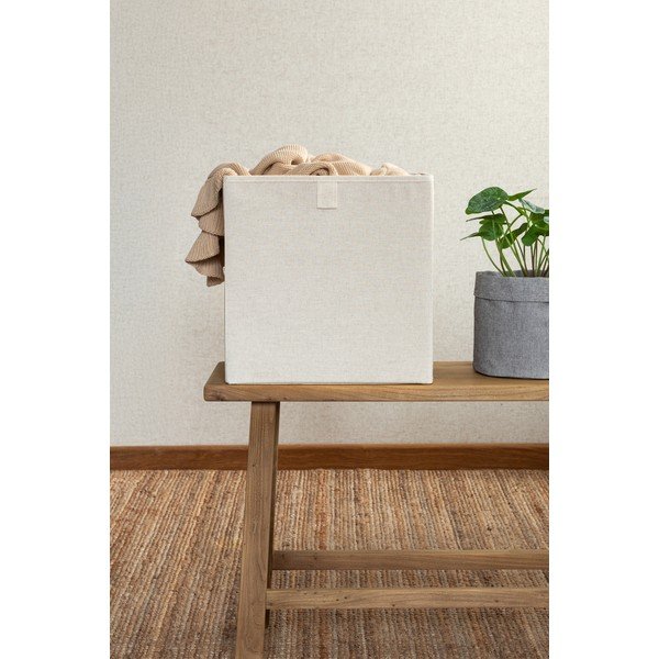 Béžový látkový úložný box 32x31,5x31,5 cm Soft Storage Cube – Bigso-image-3