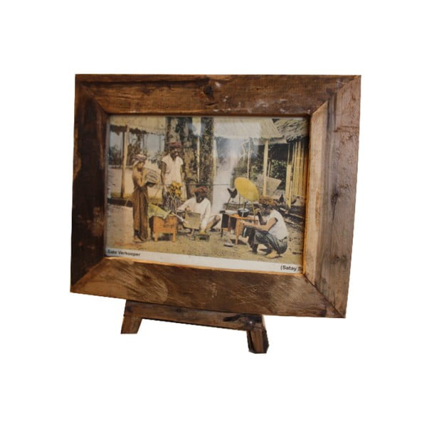 Rámik na fotografie z teakového dreva HSM Collection Antique, 56 x 45 cm
