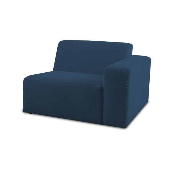Tmavomodrý modul pohovky z textílie buklé (pravý roh) Roxy – Scandic-image-1