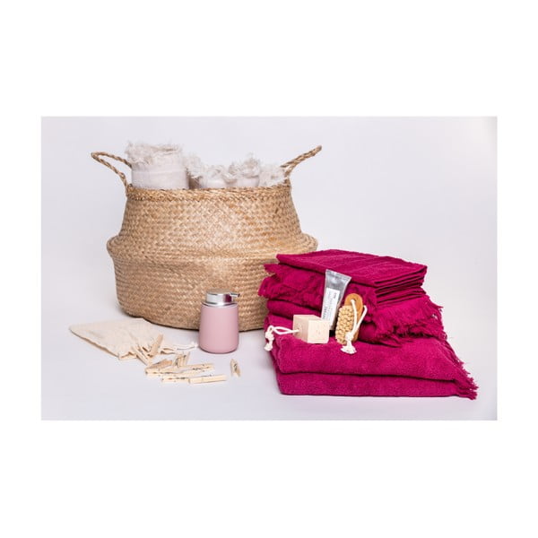 Sada 6 červených uterákov a 2 osušiek zo 100 % bavlny Bonami Selection-image-3