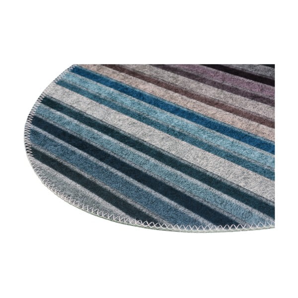 Modro-sivý umývateľný okrúhly koberec ø 80 cm – Vitaus-image-2