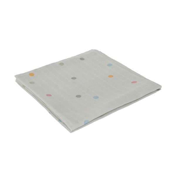 Súprava 2 sivých mušelínových plienok Kindsgut Dots, 70 x 70 cm
