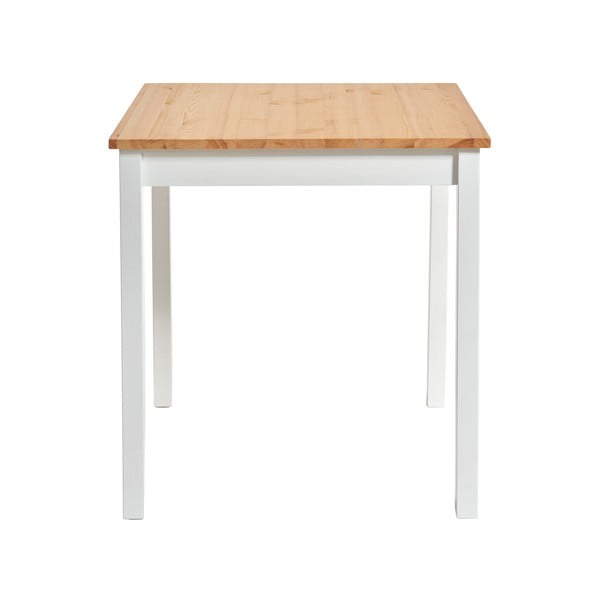 Jedálenský stôl z borovicového dreva s bielou konštrukciou Bonami Essentials Sydney, 70 x 70 cm-image-2
