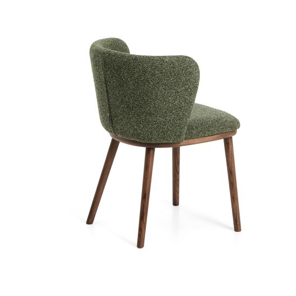 Zelené čalúnené jedálenské kreslo Ciselia – Kave Home-image-3