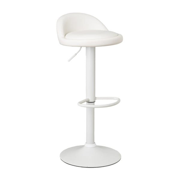 Biele barové stoličky s nastaviteľnou výškou z imitácie kože v súprave 2 ks (výška sedadla 72 cm) – Casa Selección