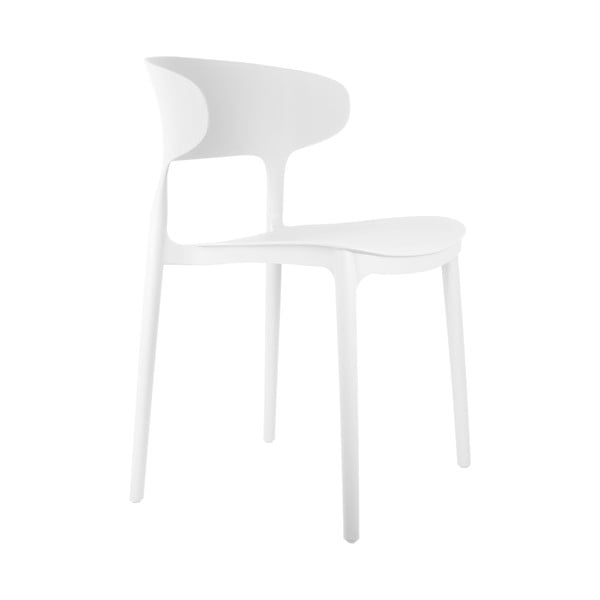 Biele plastové jedálenské stoličky v súprave 4 ks Fain – Leitmotiv