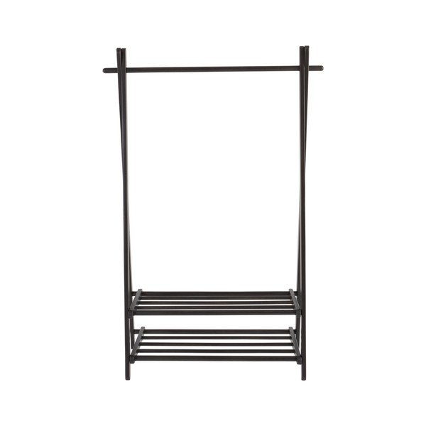 Čierny stojan na oblečenie z borovicového dreva 100x150x41 cm Cole – Jotex-image-4