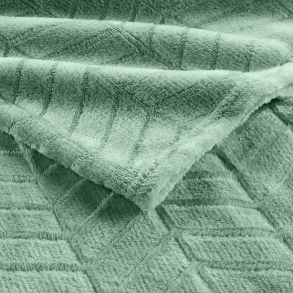 Svetlozelený pléd z mikroflanelu 180x220 cm Arya – douceur d'intérieur-image-2