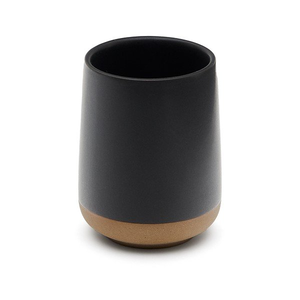 Tmavosivý keramický téglik na zubné kefky Silma – Kave Home