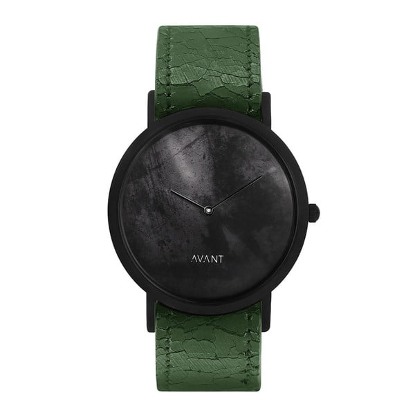 Čierne unisex hodinky so zeleným remienkom South Lane Stockholm Avant Diffuse