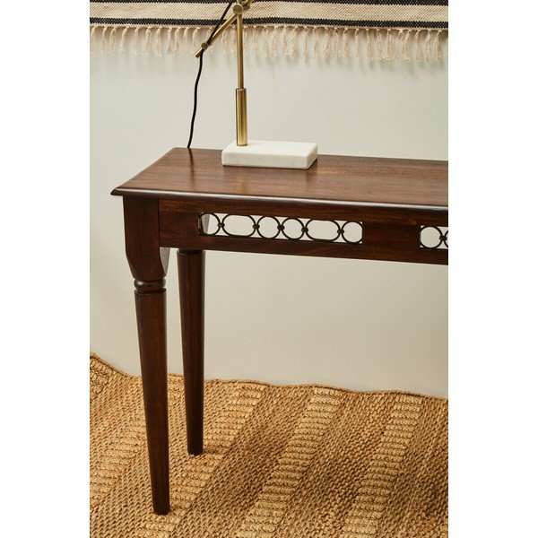 Konzolový stolík z masívu rosewood v tmavo prírodnej farbe 45x120 cm Srina – Premier Housewares-image-3
