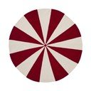 Červený/biely detský koberec s prímesou bavlny ø100 cm Wirla – Kave Home