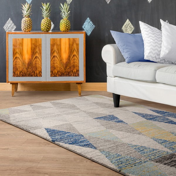 Modrý koberec 120 x 170 cm Muse Harlequin Blue – Asiatic Carpets-image-1