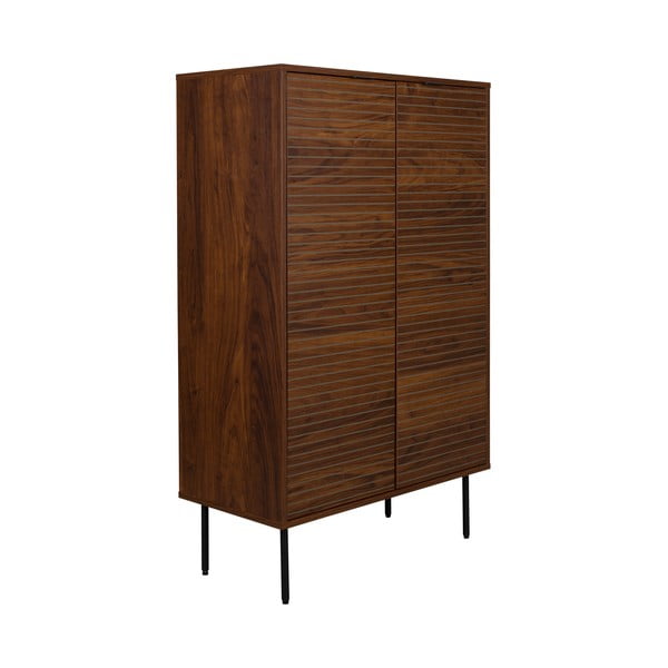 Hnedá skrinka v dekore orecha 80x130x40 cm Stripes – White Label-image-2