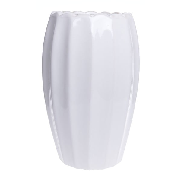 Biela keramická váza Ewax Monana, výška 25 cm