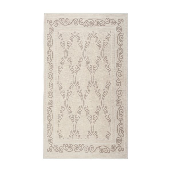Krémový bavlnený koberec Floorist Gina, 80 × 300 cm