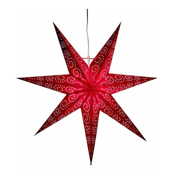 Závesná červená svietiaca hviezda Best Season Antique Red, 60 cm