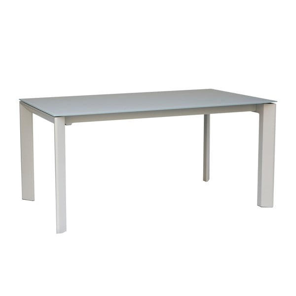 Sivý rozkladací jedálenský stôl sømcasa Lisa, 140 × 90 cm