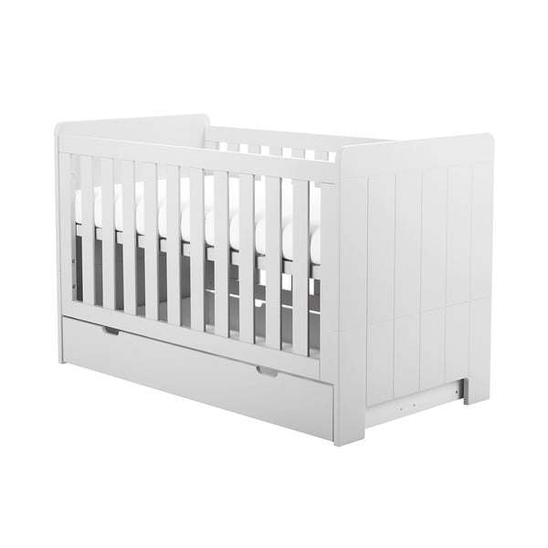 Biela variabilná detská postieľka Pinio Calmo, 140 × 70 cm-image-1
