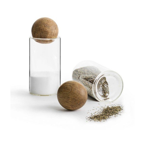 Soľnička a korenička Sagaform Oval Oak-image-2