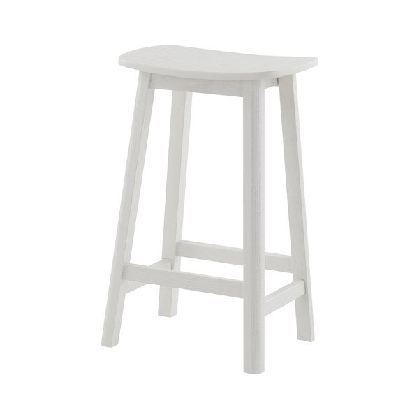 Biela barová stolička z jaseňového dreva (výška sedadla 65 cm) Selene – Jotex-image-2