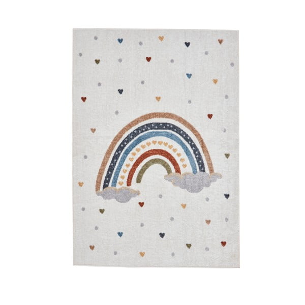 Krémovobiely detský koberec 120x170 cm Vida Rainbow – Think Rugs