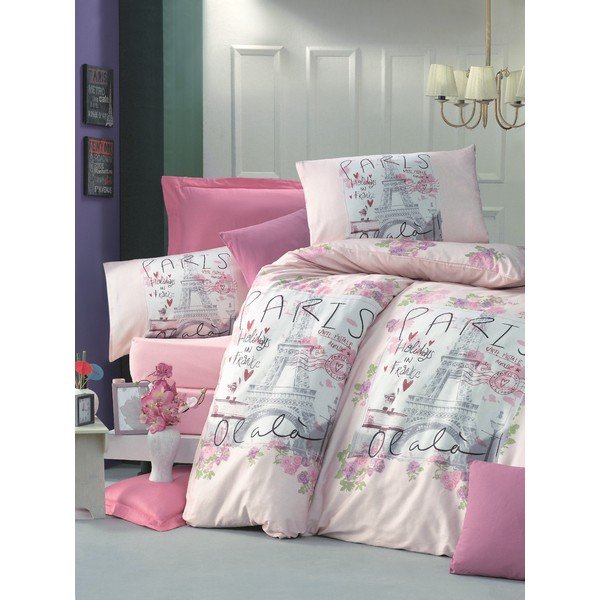 Obliečky na dvojlôžko s plachtou a 2 obliečky na vankúše Holiday, 200 × 220 cm