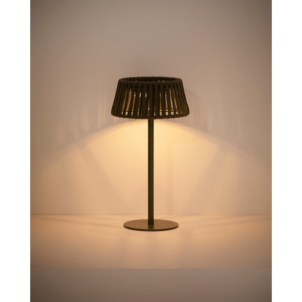 LED stolové/prenosné vonkajšie svietidlo so solárnym panelom (výška  30 cm) Aldet – Kave Home-image-3