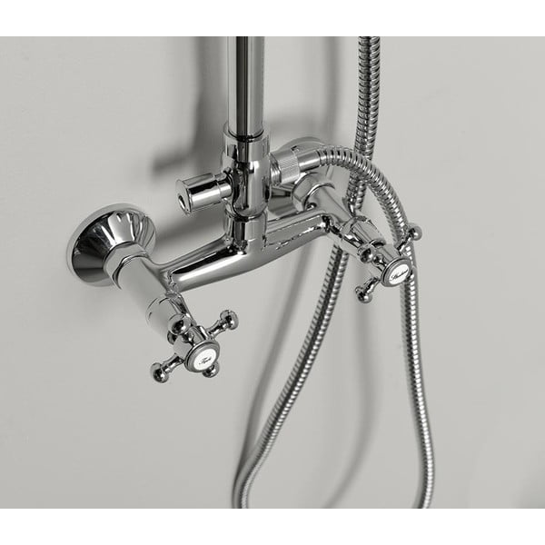 Nástenná sprchová batéria v lesklej striebornej farbe (1 výstup) Antea – Sapho-image-1