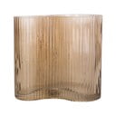 Svetlohnedá sklenená váza PT LIVING Wave, výška 18 cm