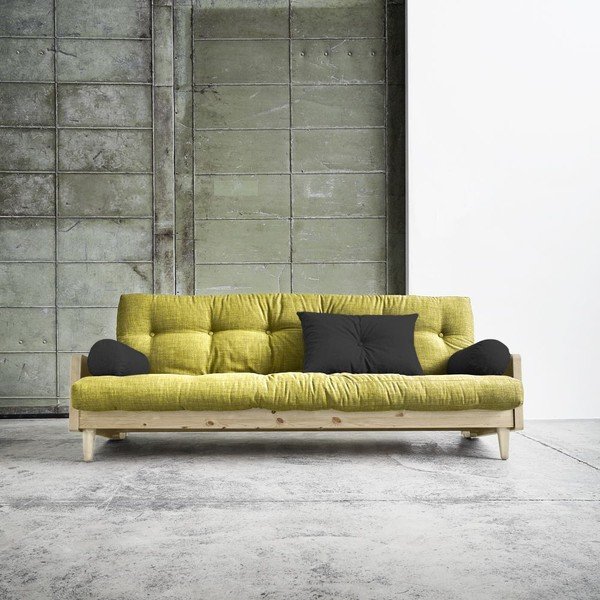 Rozkladacia pohovka Karup Indie Natural/Avocado Green/Dark Grey-image-1