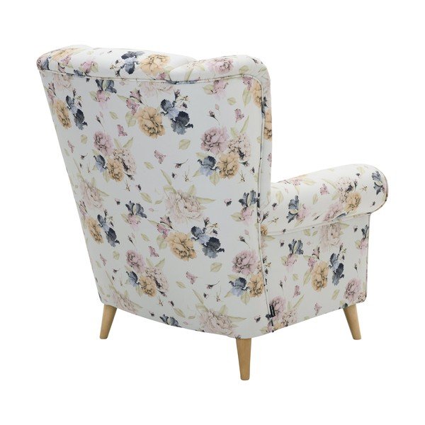 Biele kvetované kreslo ušiak Max Winzer Anton-image-3