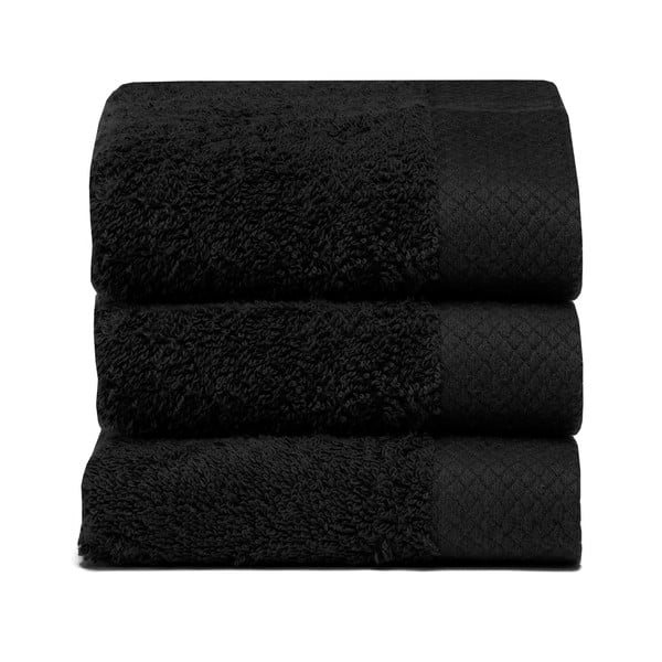 Set 3 uterákov Pure Black, 30 x 50 cm