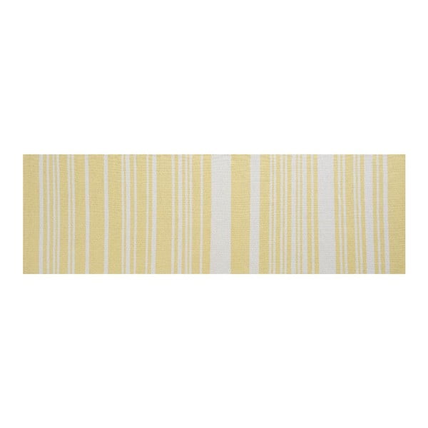 Bavlnený koberec Glorious, 80x250 cm, žltý