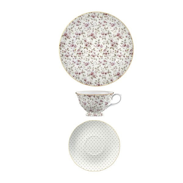 Porcelánová šálka s tanierikom a dezertný tanier Creative Tops Ditsy Floral