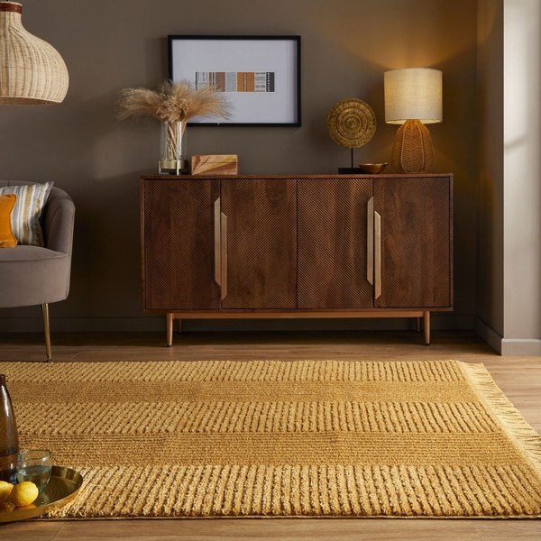 Žltý koberec Flair Rugs Kara, 120 x 170 cm-image-4