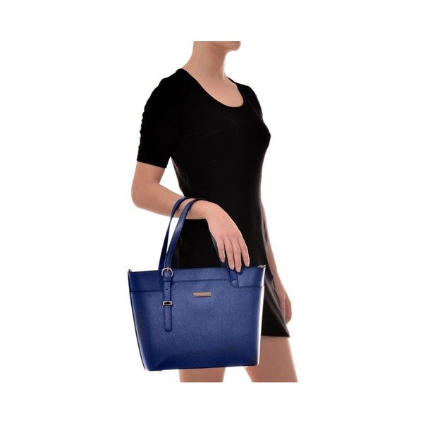 Modrá kožená kabelka Magnotti Bags Francesca-image-4