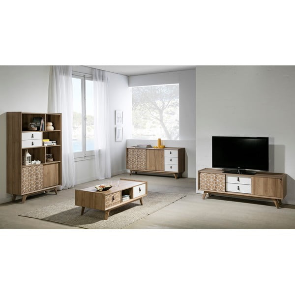 Hnedo-biela TV komoda Marckeric Java-image-1