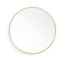 Nástenné zrkadlo s rámom z dubového dreva Wireworks Glance, ø 45 cm