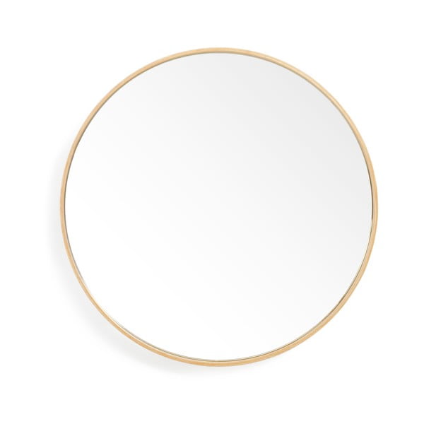 Nástenné zrkadlo s rámom z dubového dreva Wireworks Glance, ø 45 cm