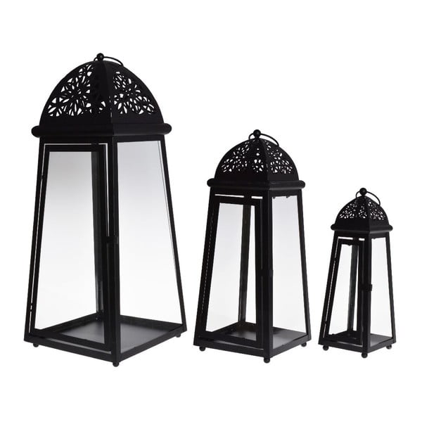 Set 3 lampášov Romantic Black-image-1