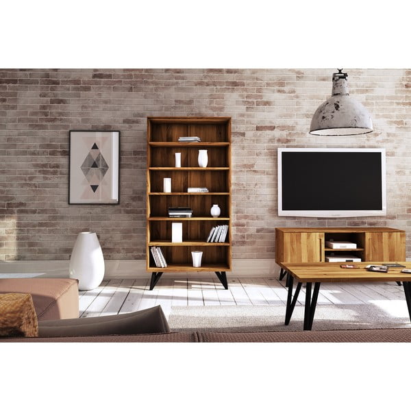 Knižnica z dubového dreva 91x185 cm Golo - The Beds-image-1