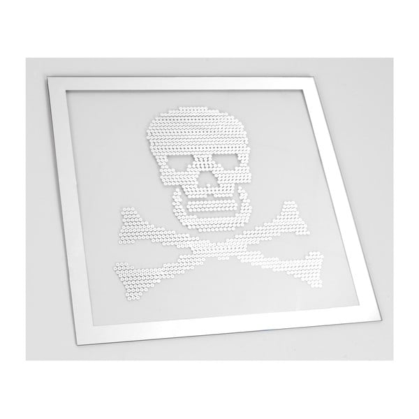 Zrkadlo Skull, 50x50 cm