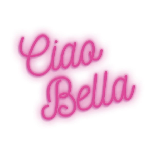 Ružová nástenná svietiaca dekorácia Candy Shock Ciao Bella, 40 x 28,5 cm-image-2