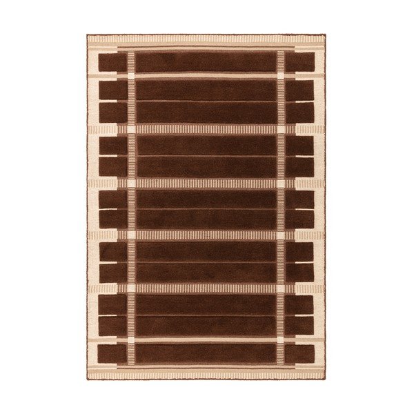 Hnedý/béžový ručne tkaný vlnený koberec 120x170 cm – Asiatic Carpets