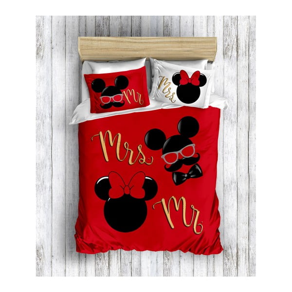 Bavlnené obliečky Mr and Mrs Mouse, 200 × 220 cm