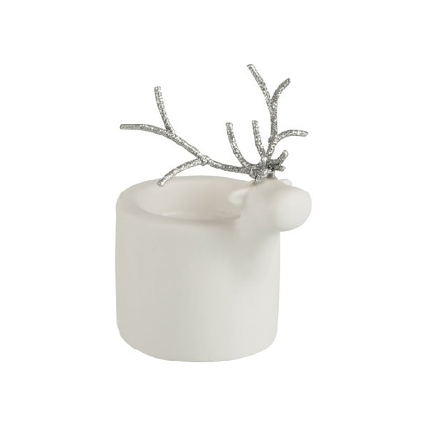 Dekoratívny porcelánový svietnik J-Line Reindeer Xmas