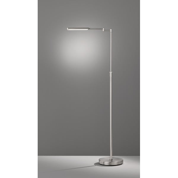 LED stojacia lampa v striebornej farbe s kovovým tienidlom (výška  130 cm) Nami – Fischer & Honsel-image-2