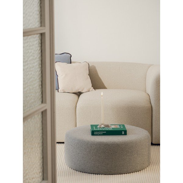 Sivý vlnený taburet Folk – noo.ma-image-1